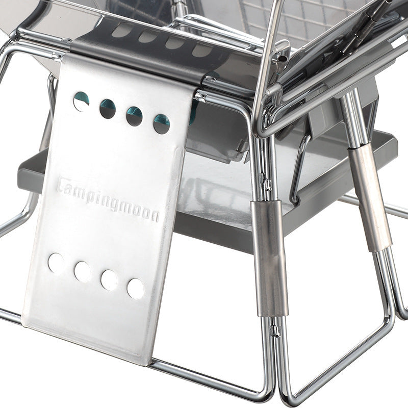 Barbecue portable en acier inoxydable, surface antiadhésive, pliable, outil de camping et de pique-nique en plein air